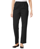 Alfred Dunner Women Classics Twill Pull On Pants Black
