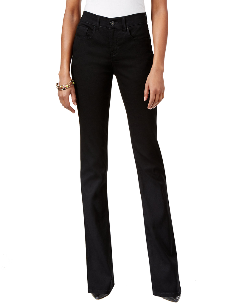 Style & Co Women Tummy Control Bootcut Jeans Noir