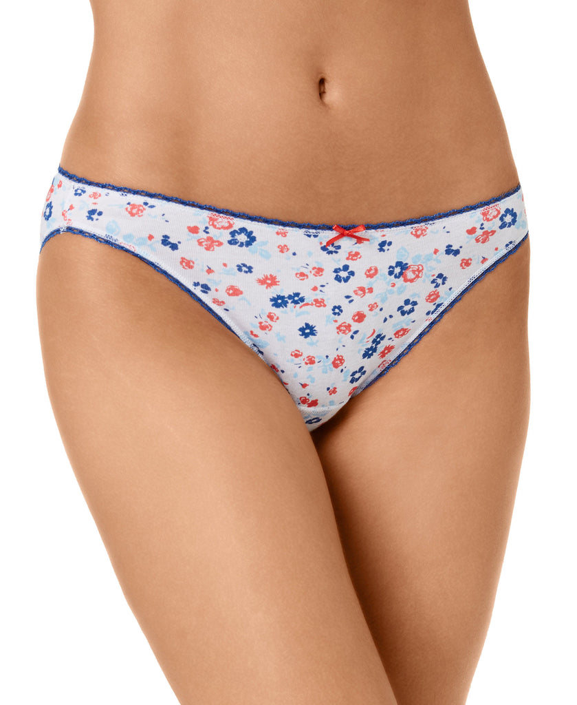 Charter Club Women Pretty Cotton Bikini Underwear Blooming Floral Americana