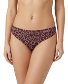 Patterned underwear worn by a person on a white background