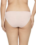 Beige high-waisted underwear on a white background