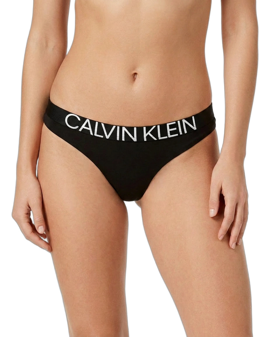 Black Calvin Klein underwear on a white background
