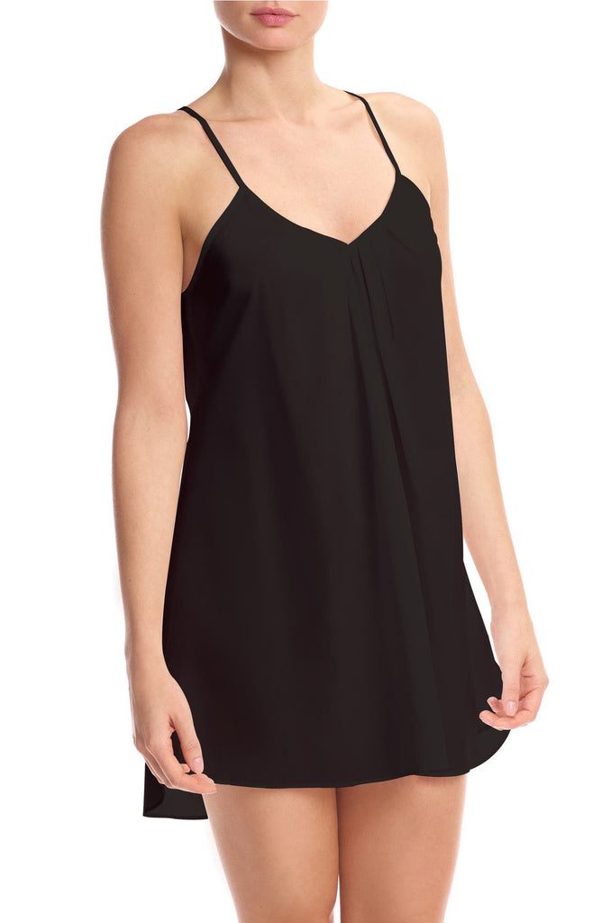 Commando-Women-Cotton-Voile-Pleated-Chemise-Black