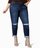Celebrity Pink Women Plus Trendy Ripped Girlfriend Jeans Albus