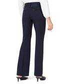 Alfani Women Petite Faux Leather Trim Wide Leg Trousers