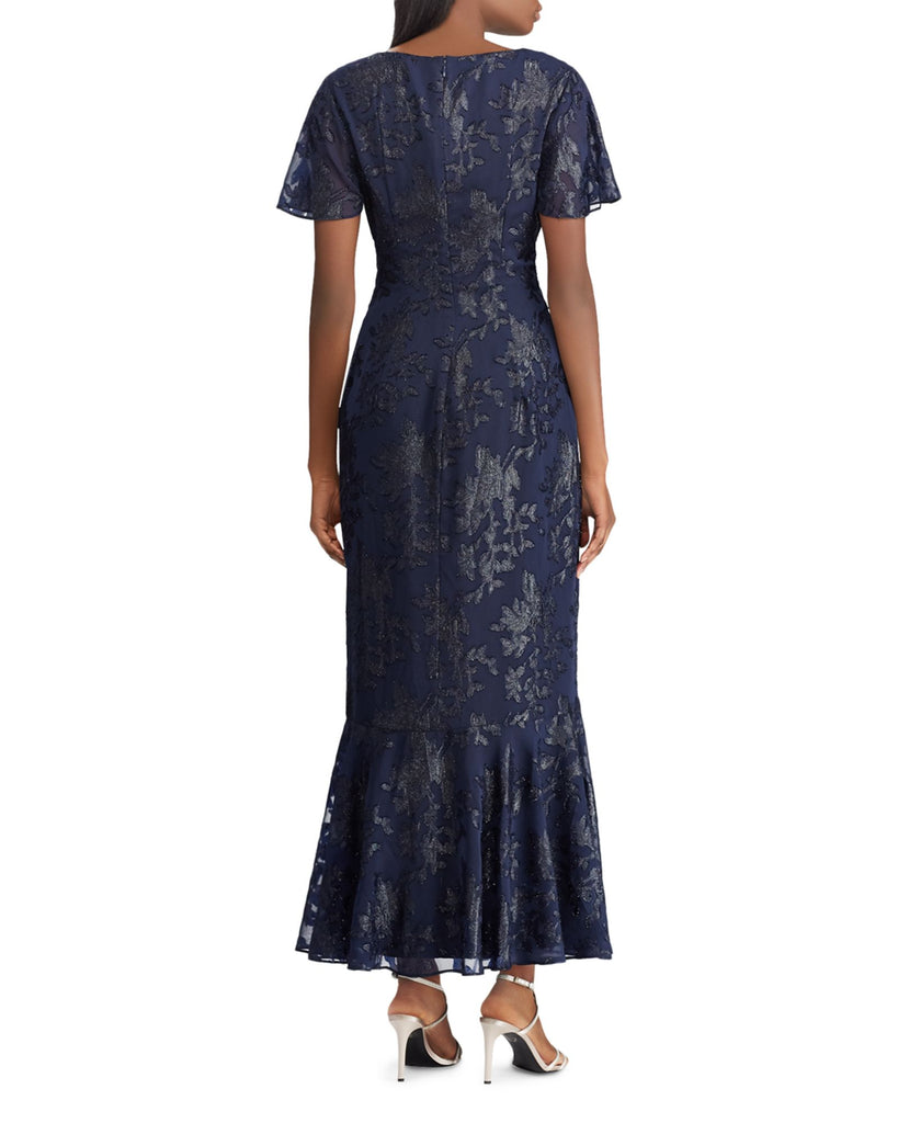 Lauren Ralph Lauren Women Jacquard Faux Wrap Gown