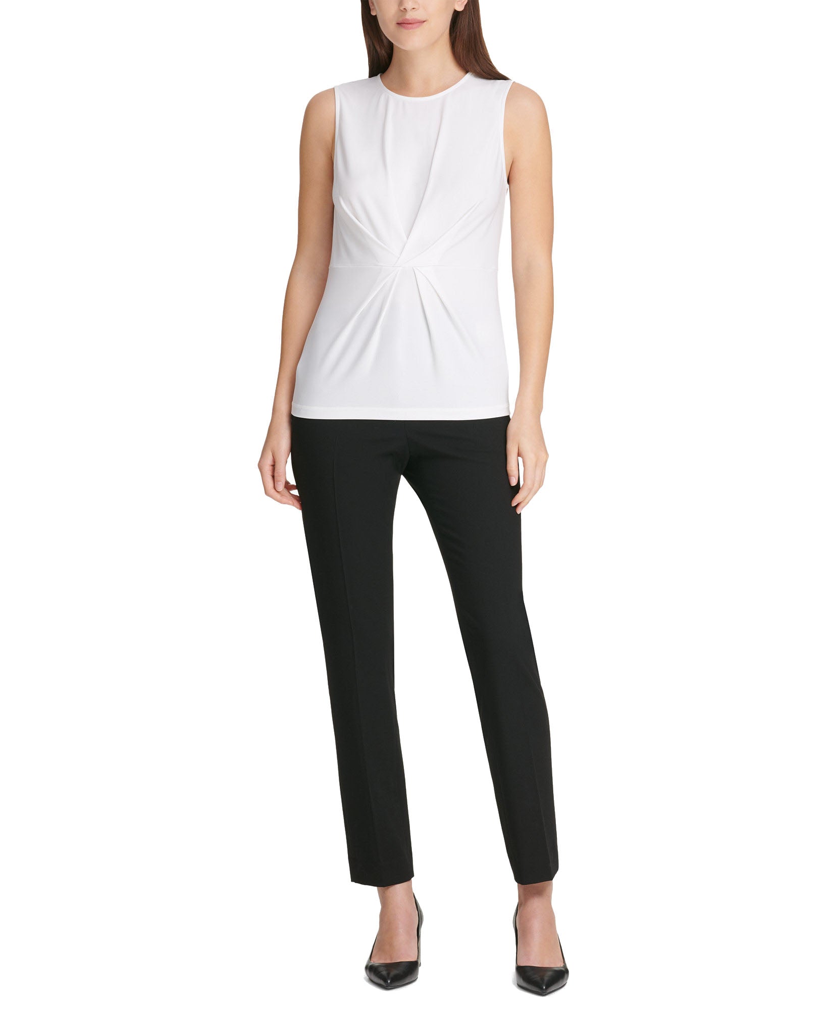 DKNY Women Center Pleat Top