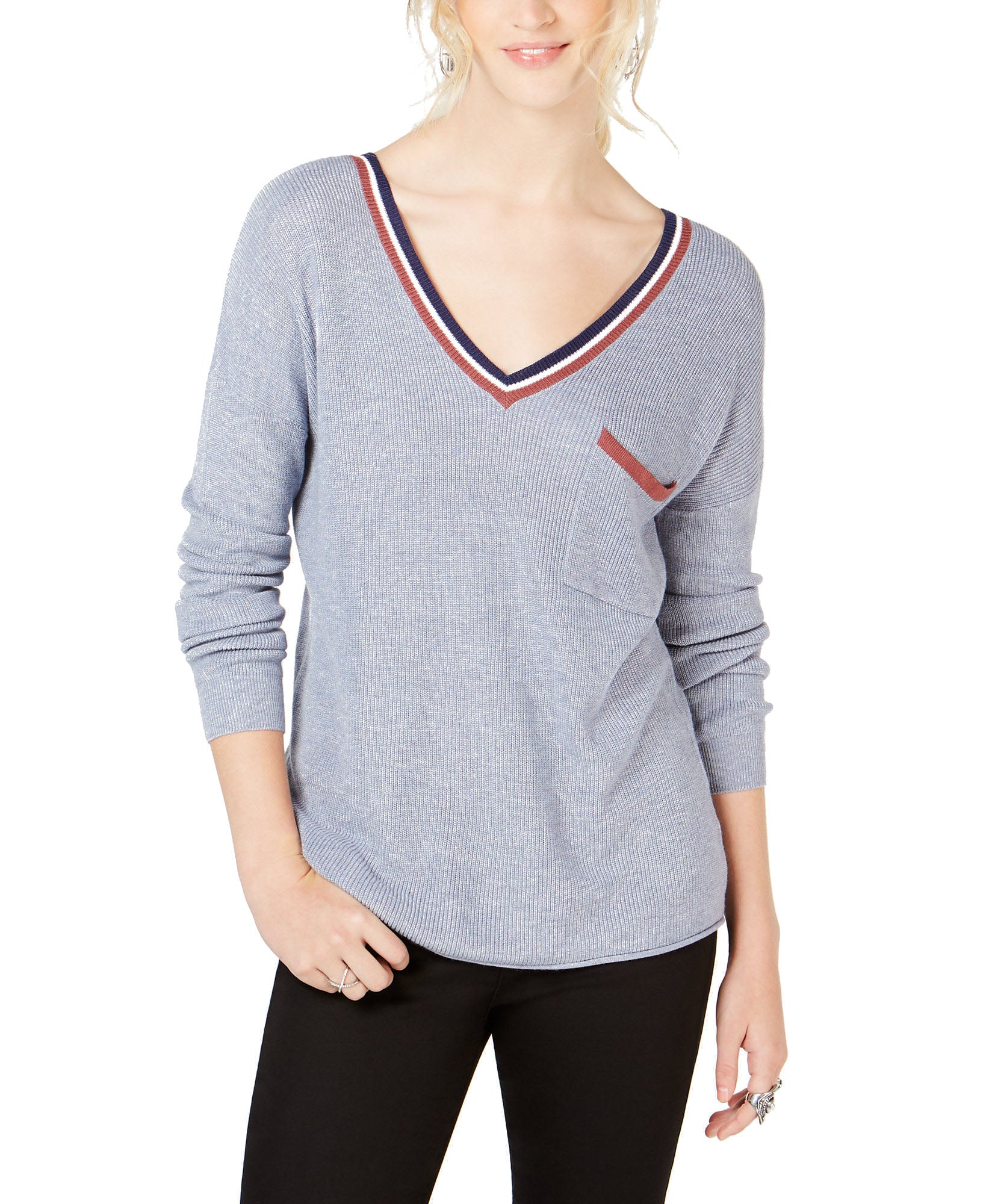 Maison Jules Chenille V-Neck Sweater, Created for Macy's - Macy's
