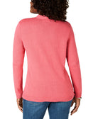 Karen Scott Women Petite Cotton Toggle Henley Sweater