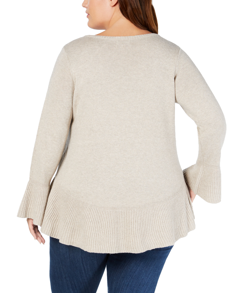 Style & Co Women Plus Ruffled Sweater