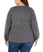 Style & Co Women Plus Jacquard Floral Sweater