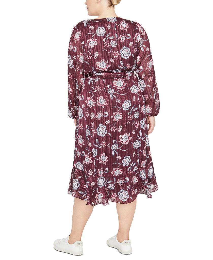 RACHEL Rachel Roy Women Plus Trendy Floral Print Wrap Dress