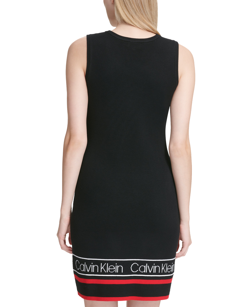 Calvin Klein Women Varsity Stripe Logo Sheath Dress