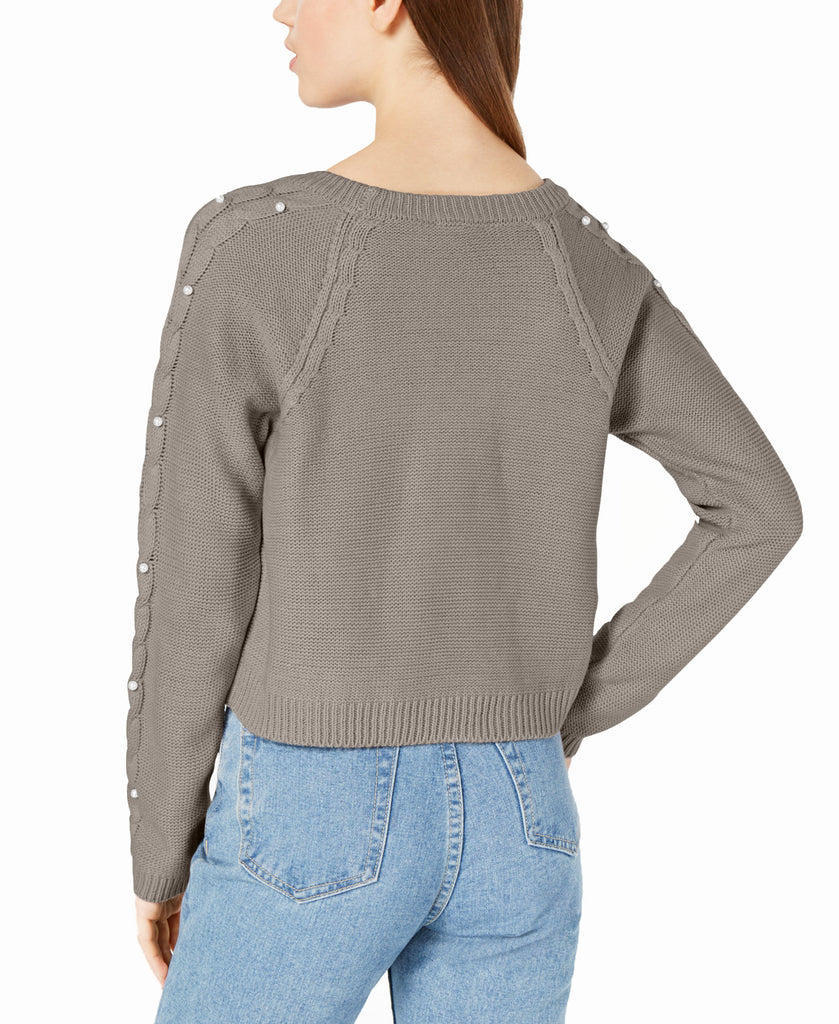 Freshman Embellished Cropped Sweater