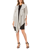 Cejon Women Double Draped Sparkle Knit Wrap Silver