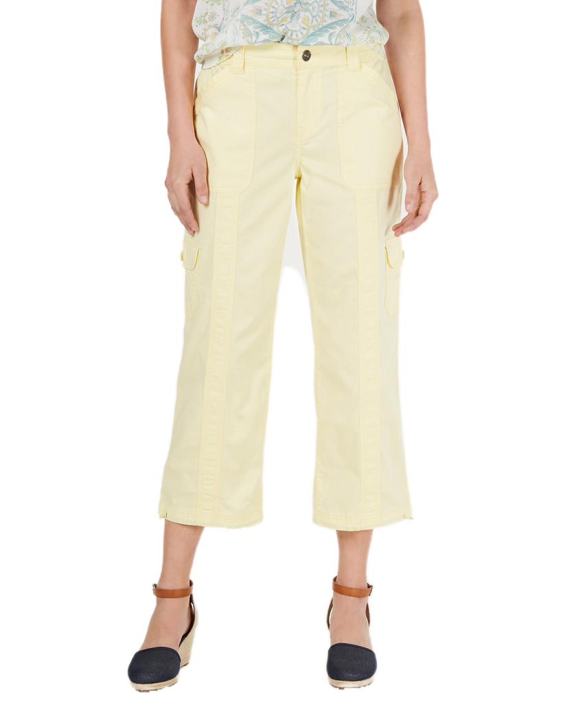 Style & Co Women Capri Cargo Pants Soft Sun