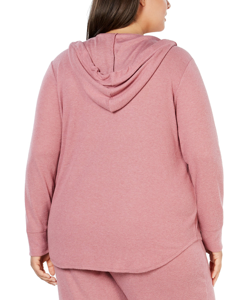 Alfani Women Plus Ribbed Soft Knit Hoodie