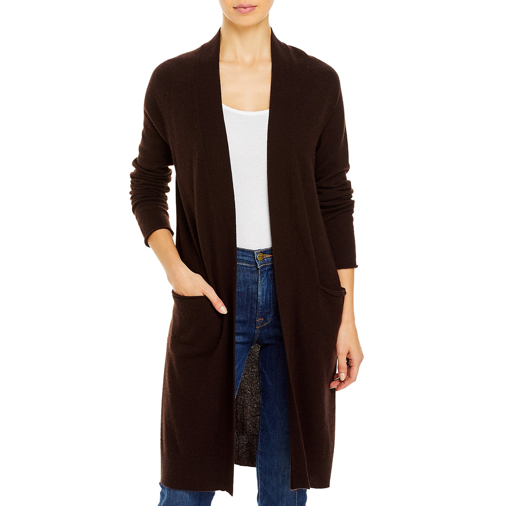 C By Bloomingdales Women Cashmere Duster Cardigan Espresso
