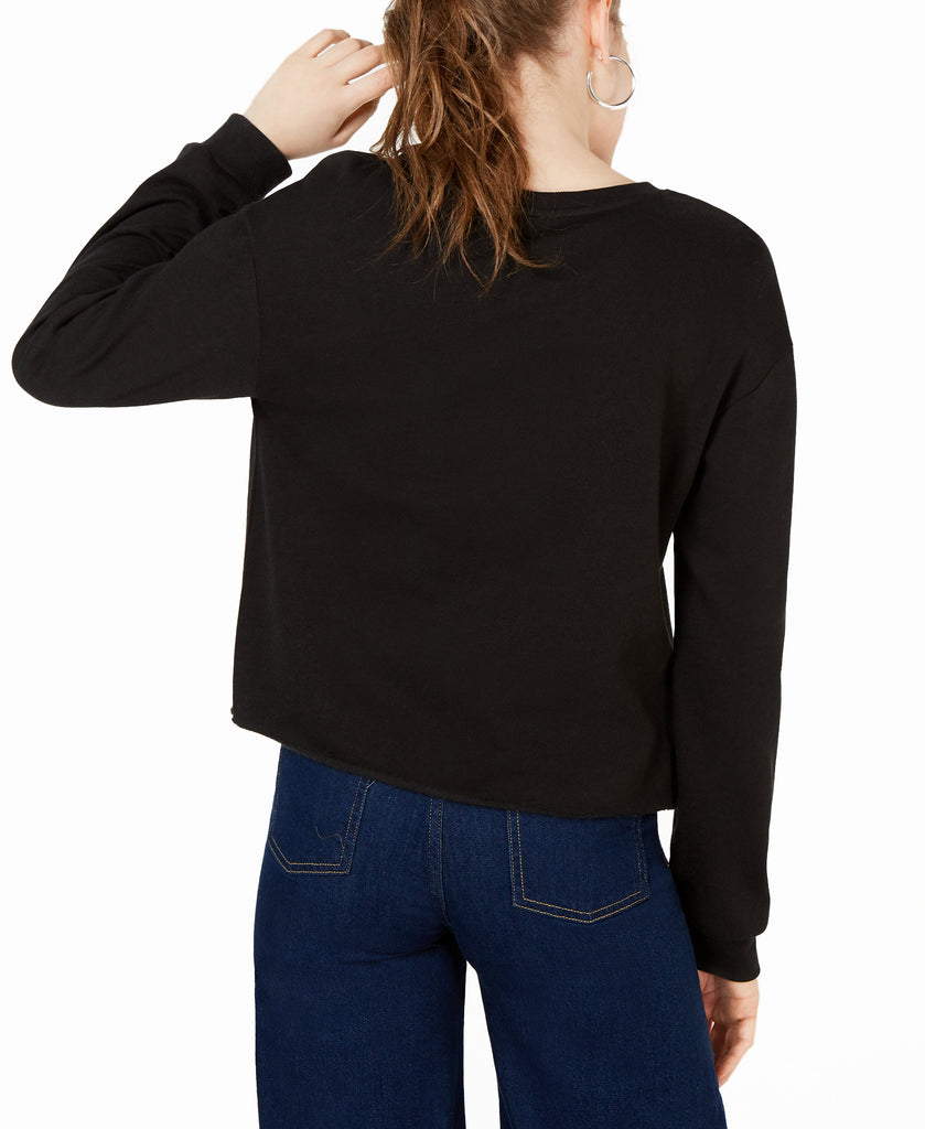 Rebellious One Break Rules Cropped Graphic Sweatshirt