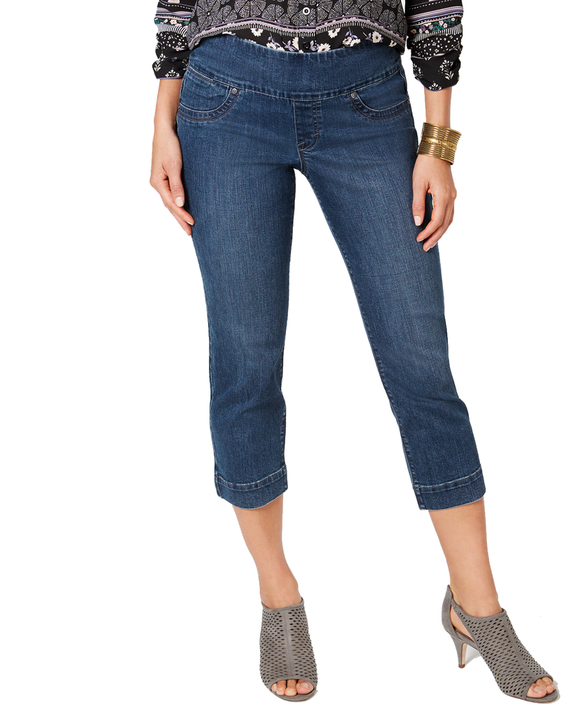 Style & Co Pull On Capri Jeans Hurricane