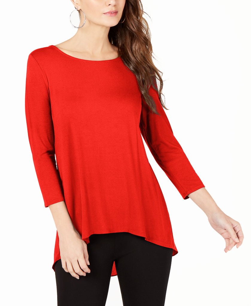 Alfani Women Woven Back Top Red