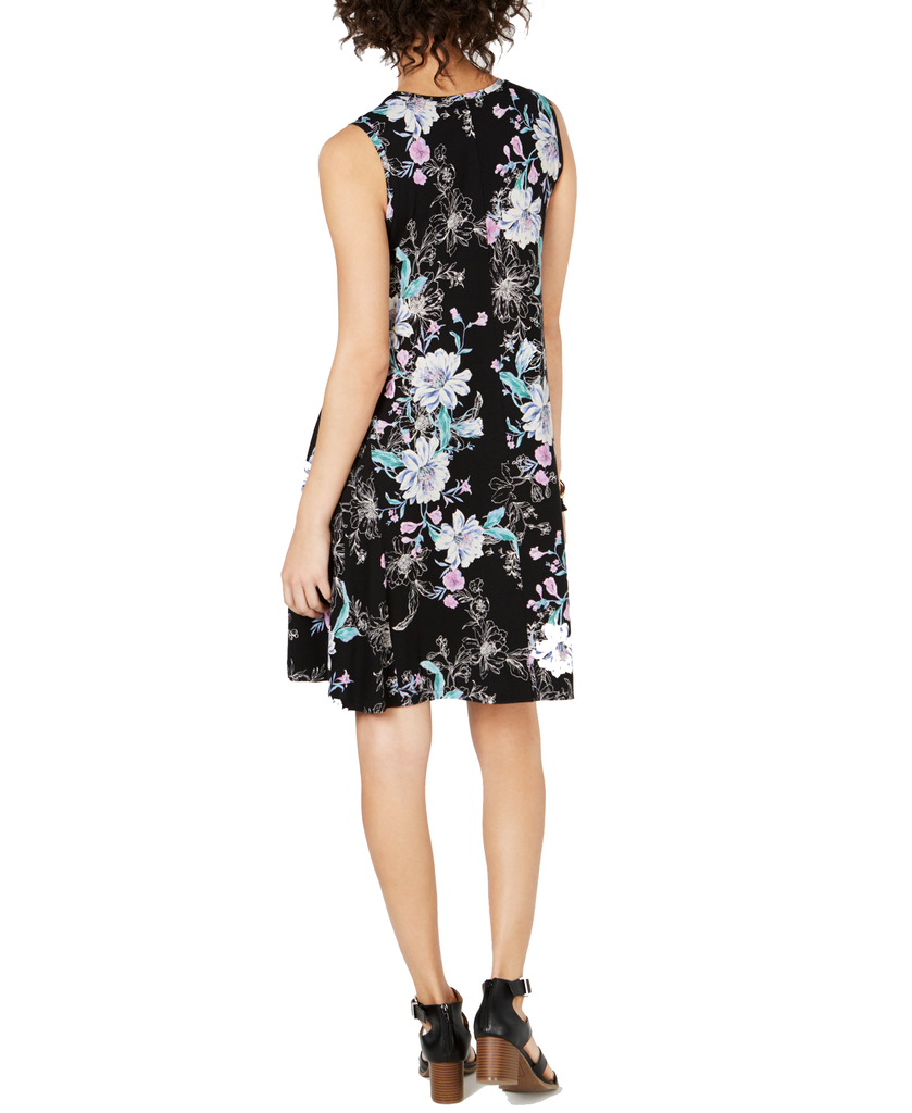 Style & Co Women Floral Print Swing Dress