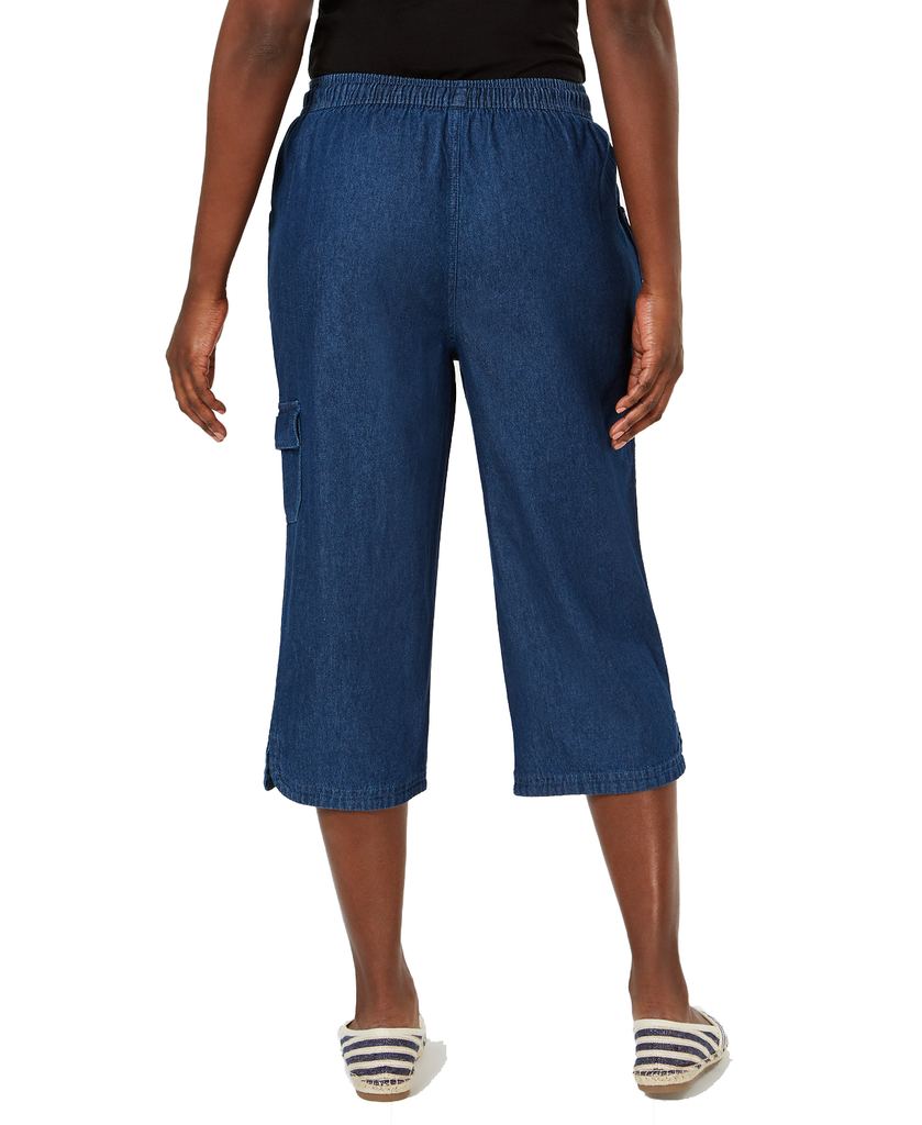 Karen-Scott-Women-Edna-Denim-Cargo-Capri-Pants