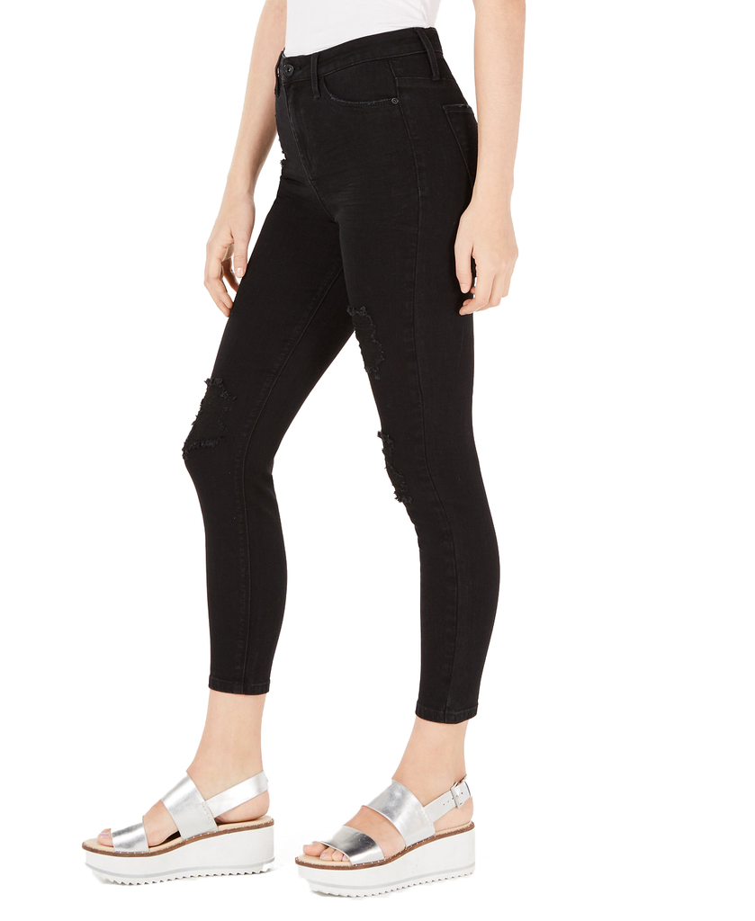 Vanilla Star Women Ripped Black High Rise Skinny Jeans