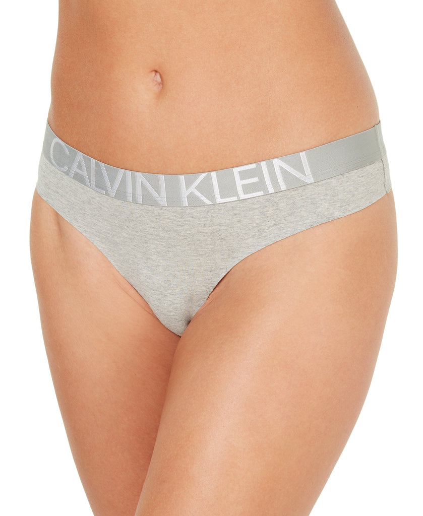 Calvin Klein Womens Form Stretch Plus Size Thong Panties (Shoreline, 1X)