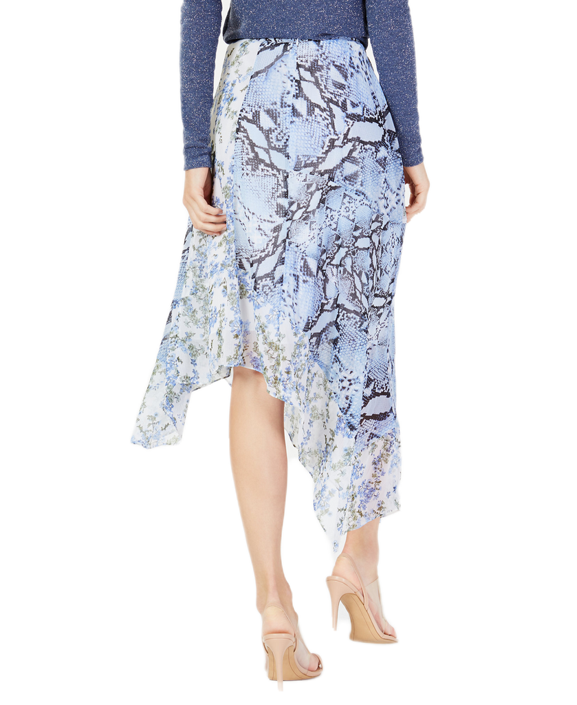 INC International Concepts Women Asymmetrical Printed Midi Skirt