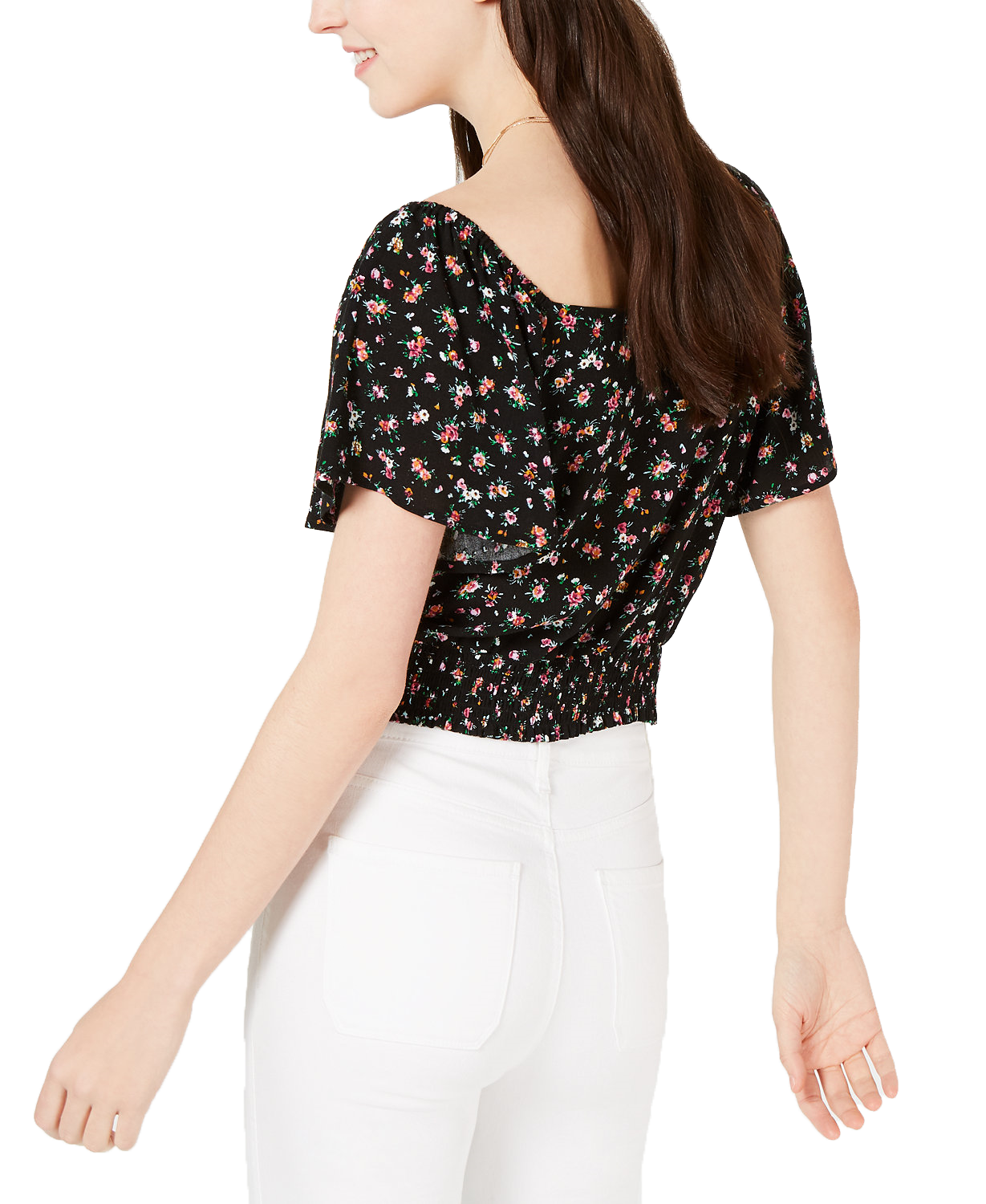 Gypsies & Moondust Women Printed Tie Front Blouse