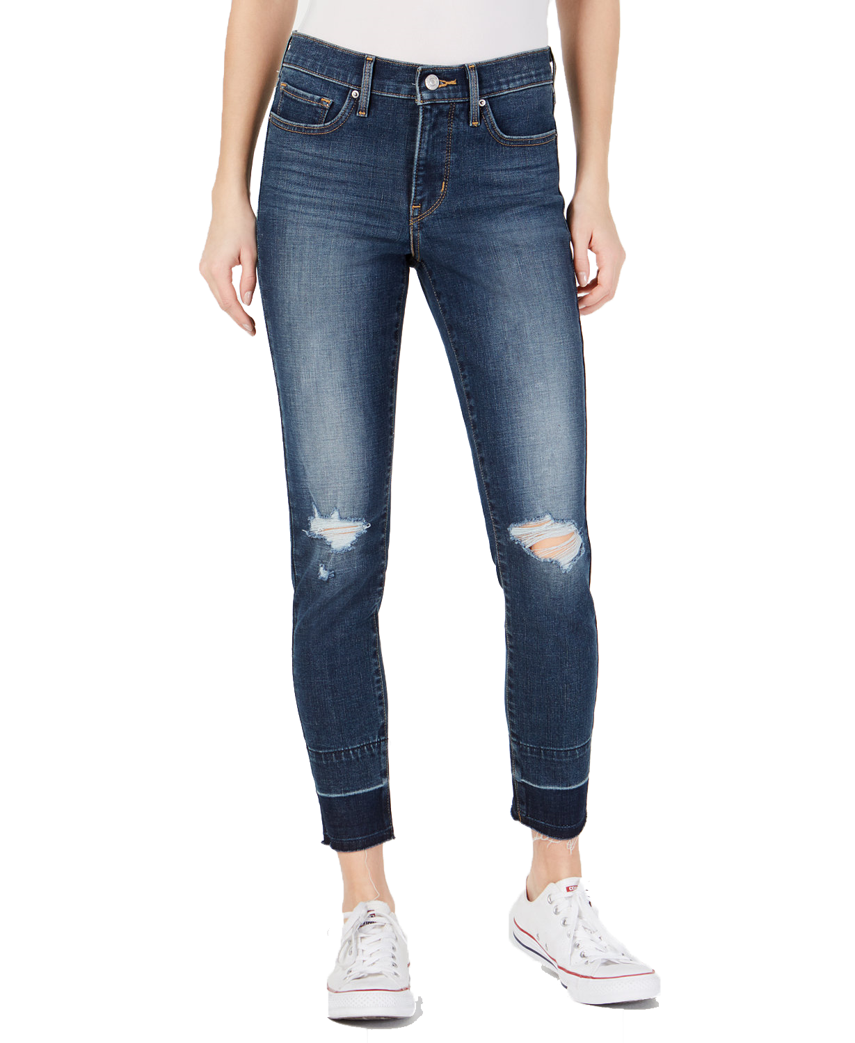 Levis Women 311 Ripped Skinny Ankle Jeans Ten Out of Ten