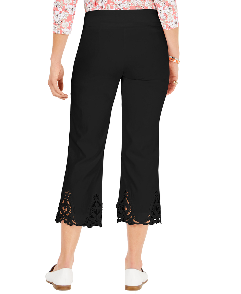 Charter Club Women Crochet Hem Wide Leg Pants