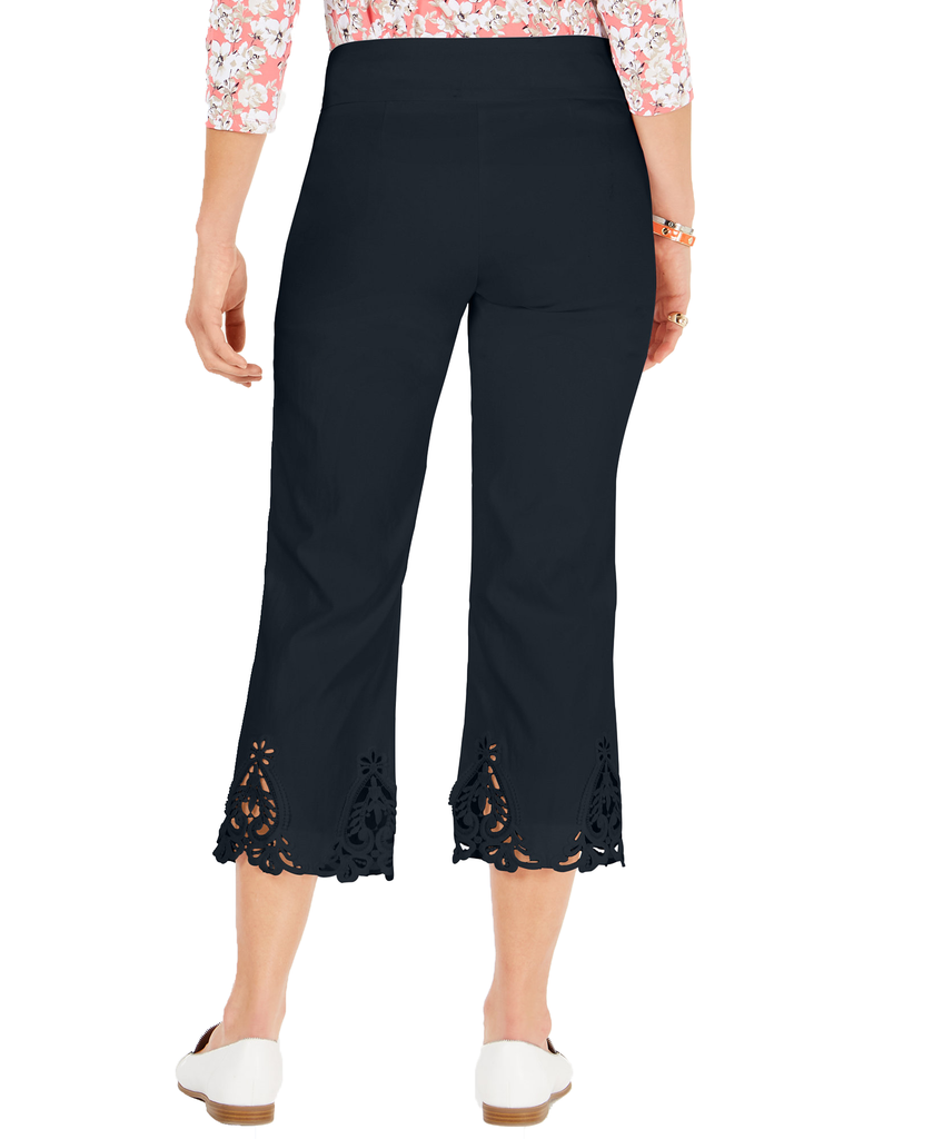 Charter Club Women Crochet Hem Wide Leg Pants