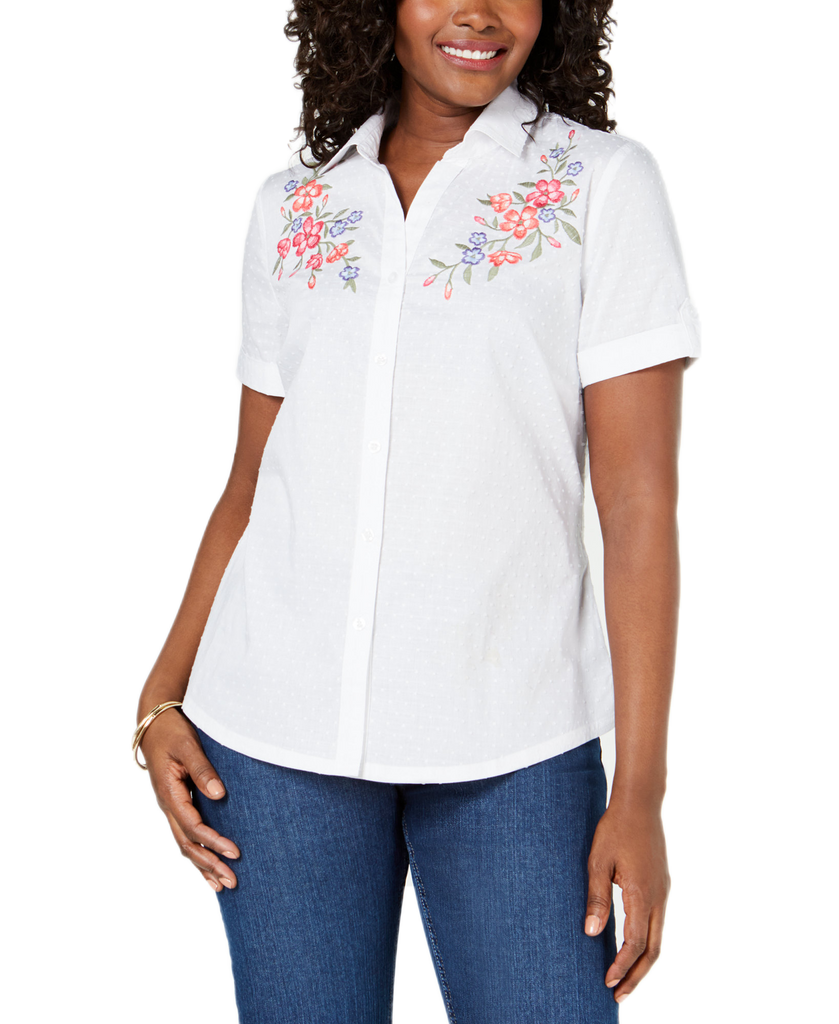 Karen-Scott-Women-Cotton-Embroidered-Shirt-Bright-White-Combo