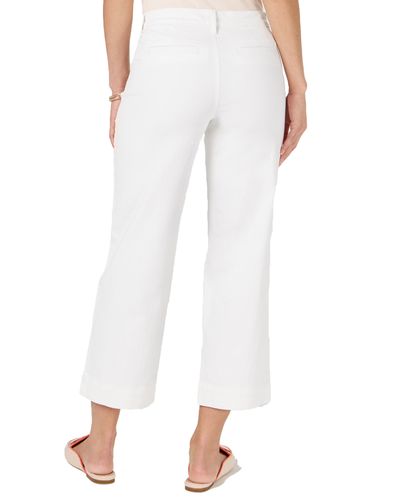 Charter Club Women High Rise Wide Leg Cropped Jeans