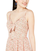 City Studios Women Tie Front Cutout Midi Dress
