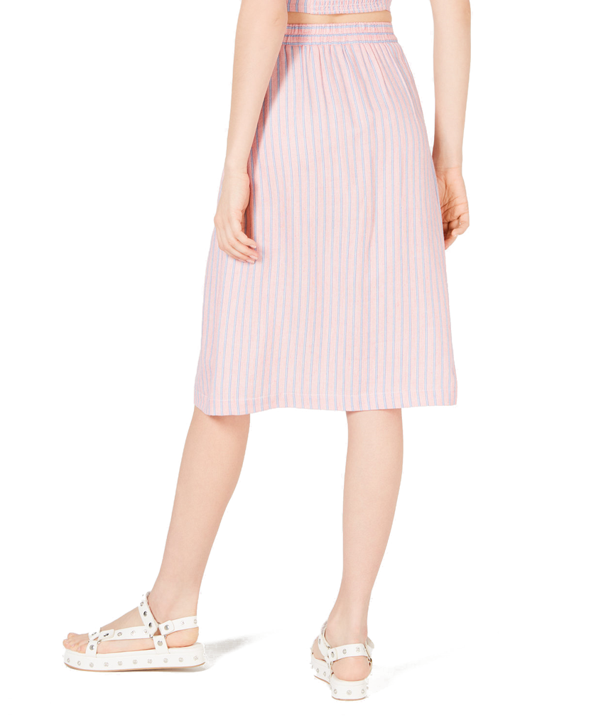 Ultra Flirt Women Striped Button Front Skirt