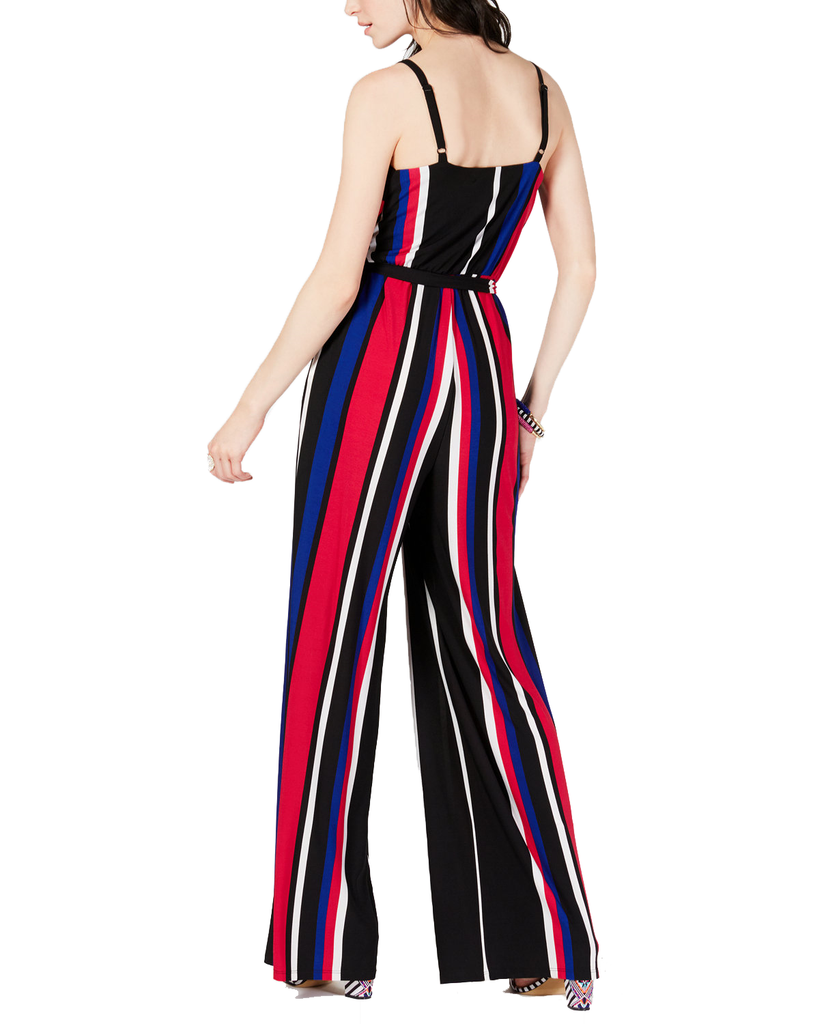 INC International Concepts Women Petite Striped Jumpsuit