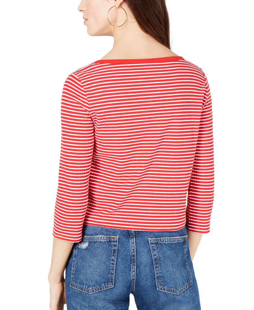 Juicy Couture Women Striped Boat Neck Top