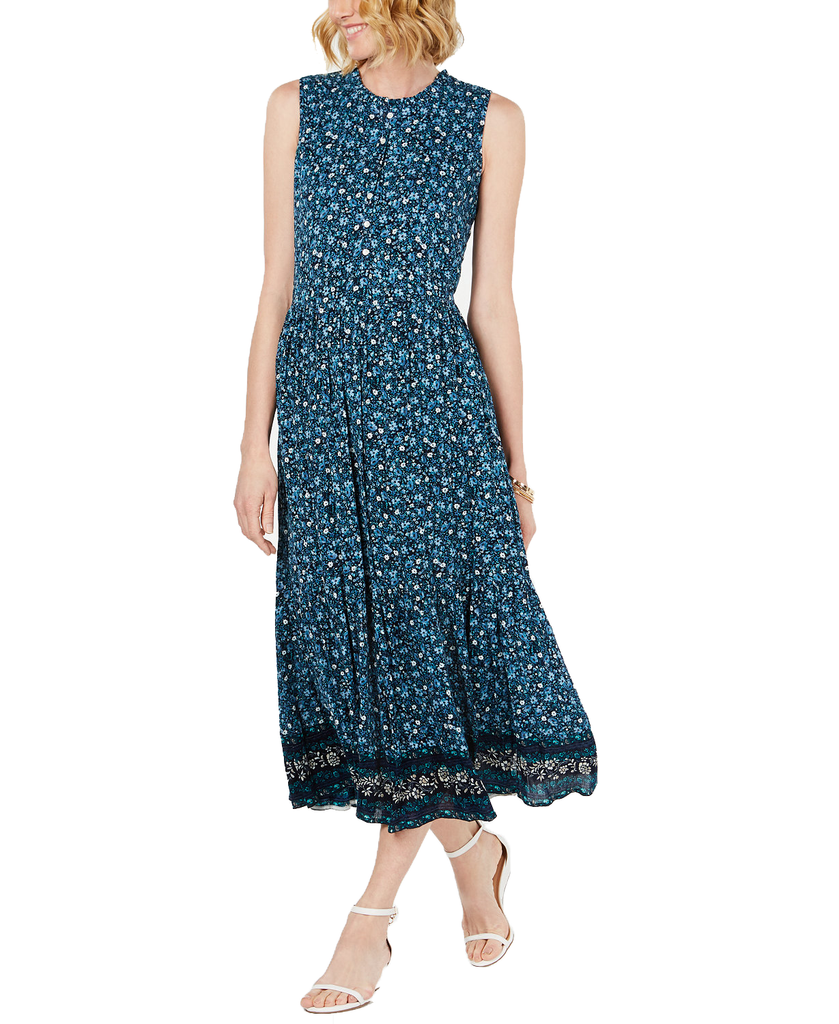 Style & Co Printed Sleeveless Tiered Maxi Dress