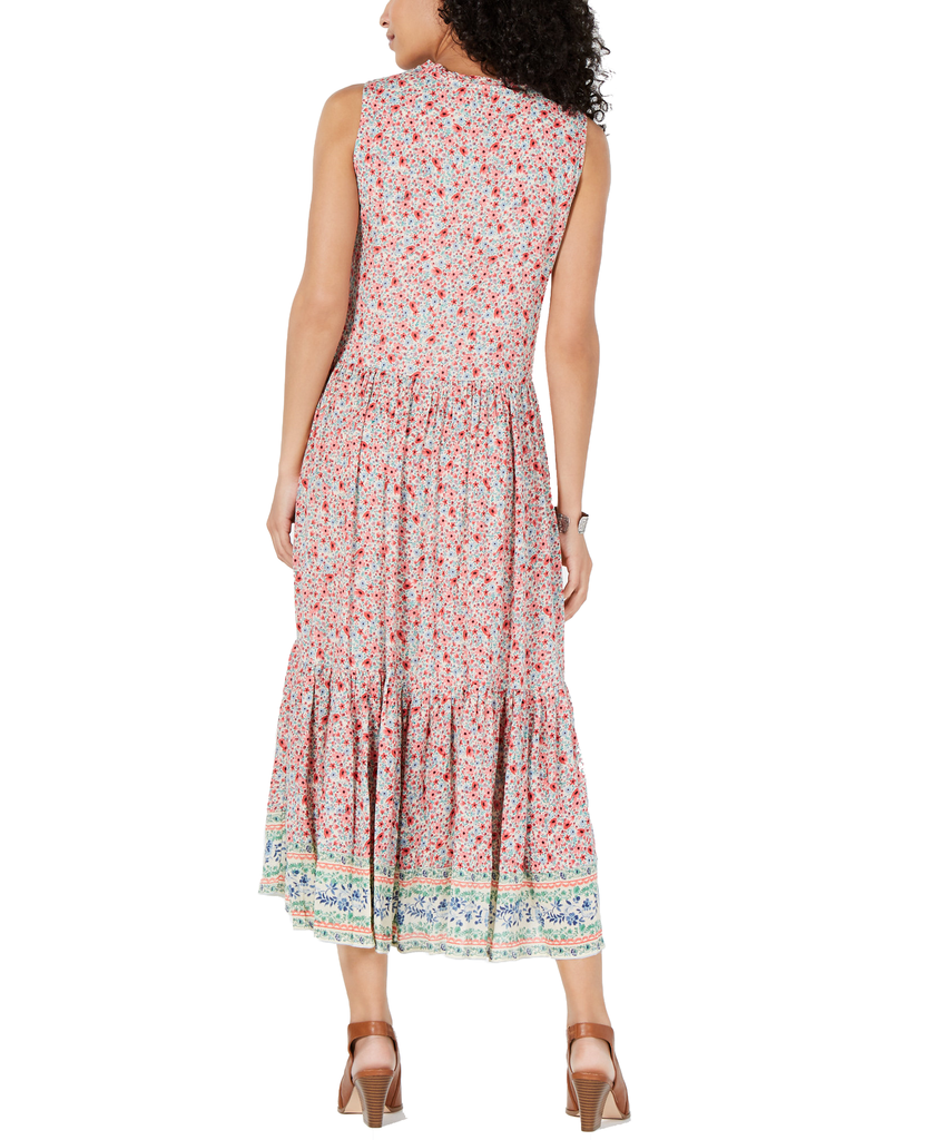 Style & Co Printed Sleeveless Tiered Maxi Dress