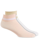 INC International Concepts Women 2 Pack Varsity Fashion Socks Pink Stripe