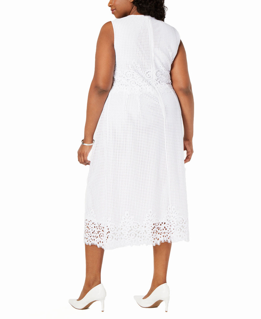 Alfani Women Plus Geo Lace Midi Dress