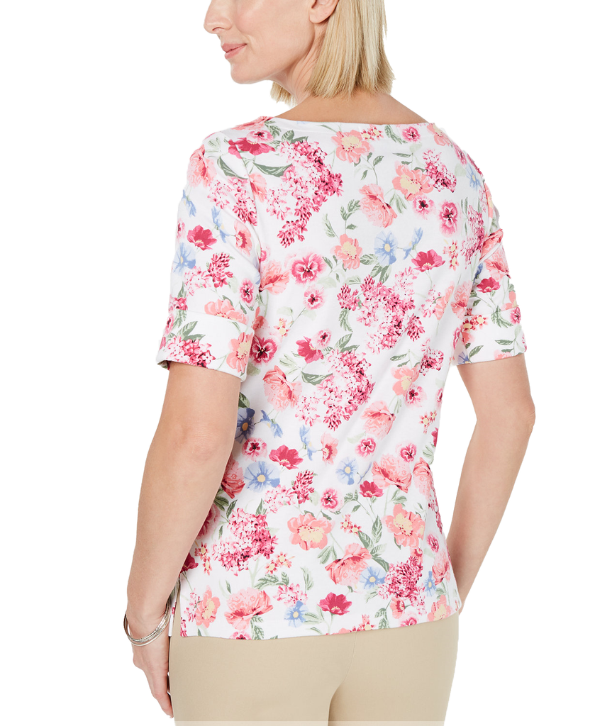 Karen-Scott-Women-Petite-Floral-Print-T-Shirt