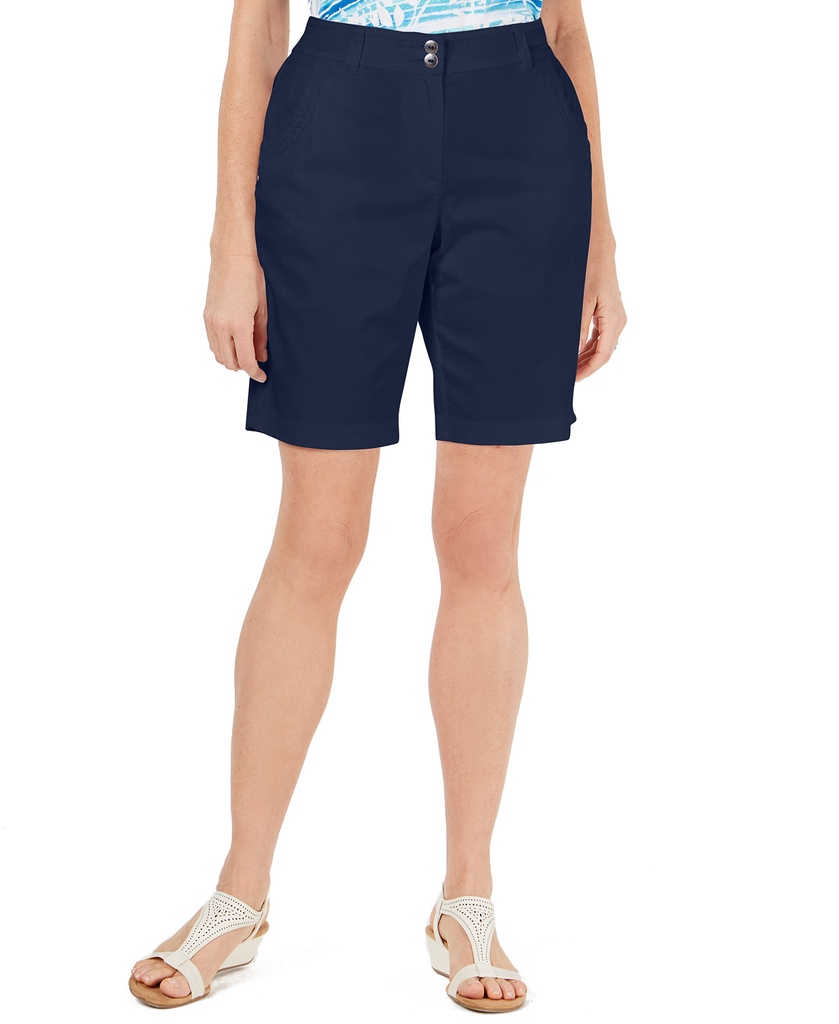 Karen Scott Women Curved Pocket Shorts