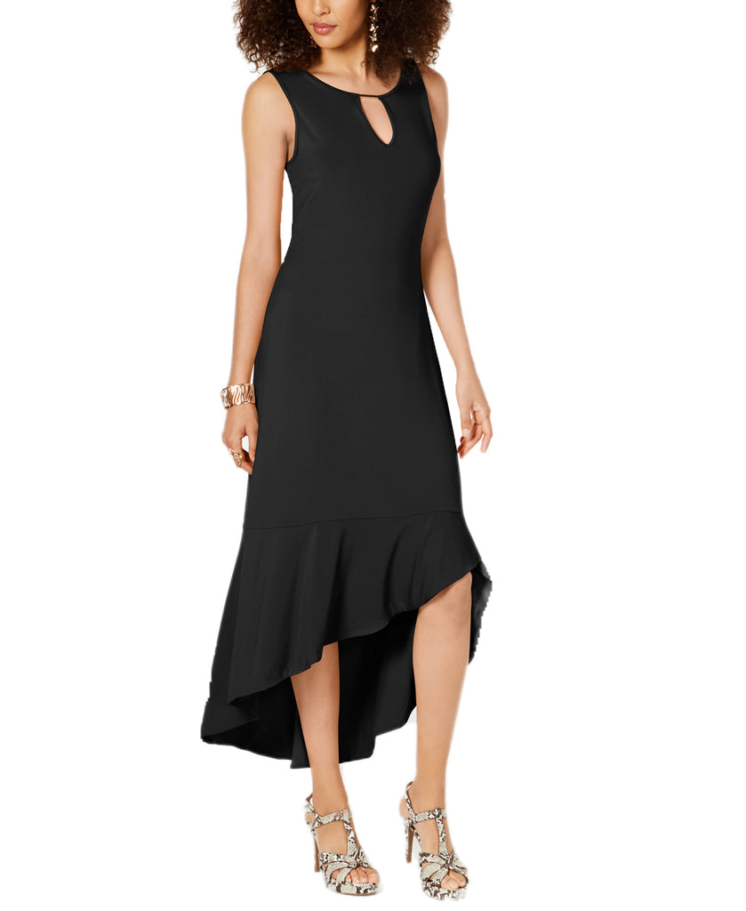 Thalia Sodi Women Flounce Hem Maxi Dress Black