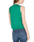 INC International Concepts Women Lace Up Surplice Top