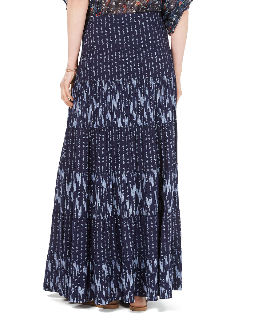 Style & Co Women Mixed Print Tiered Maxi Skirt