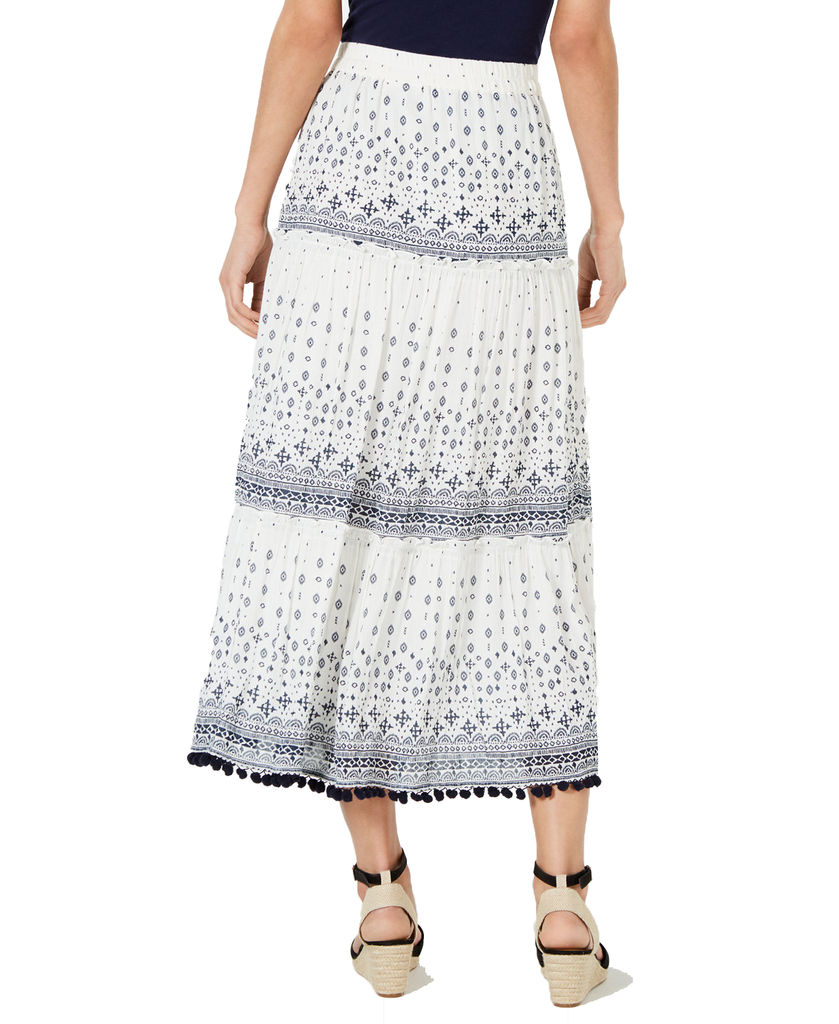 Style & Co Women Printed Pom Pom Maxi Skirt